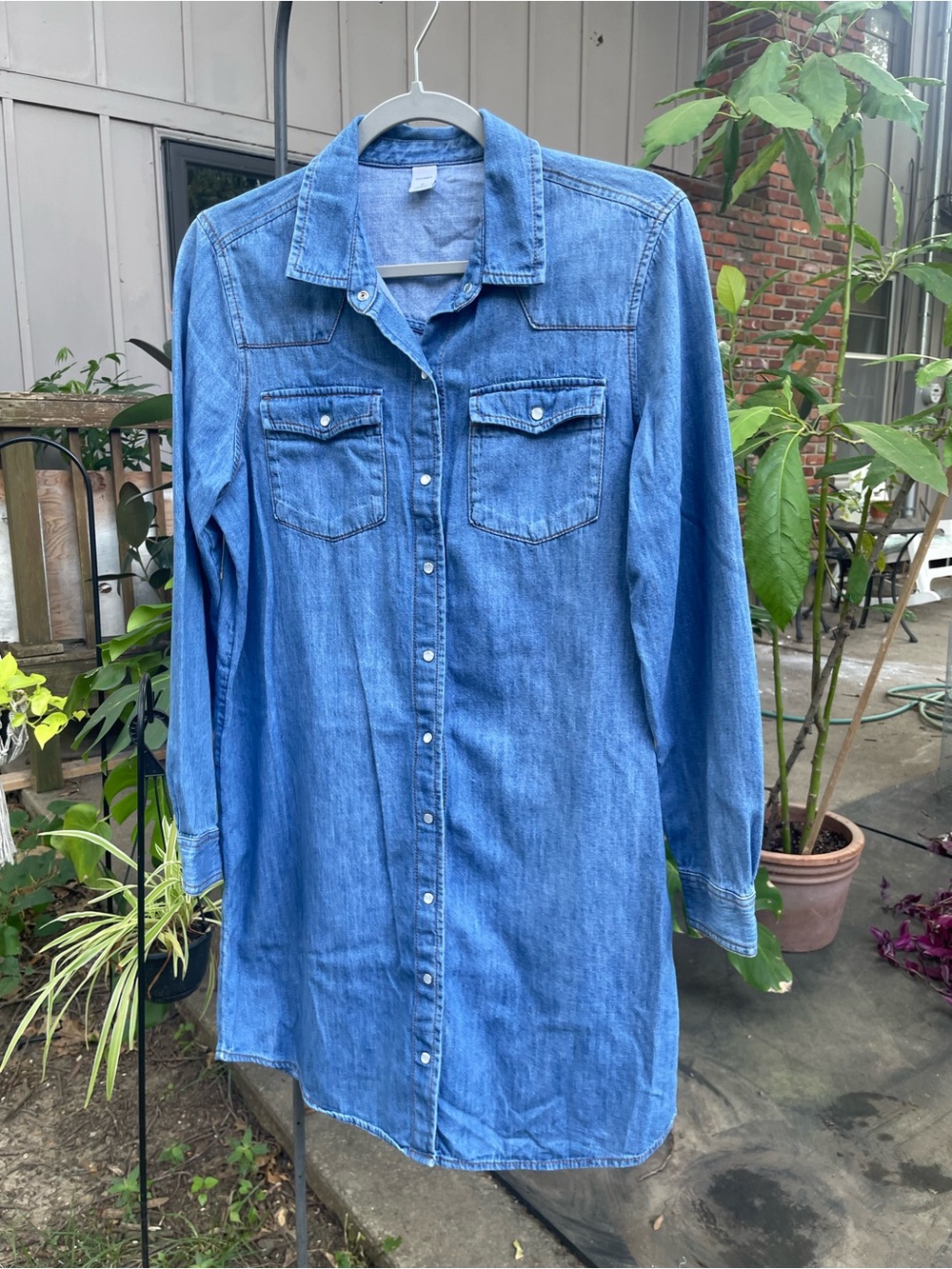 Old Navy Denim Shirt Dress in Blue